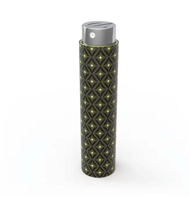 Étui à parfum de poche – Vert et jaune