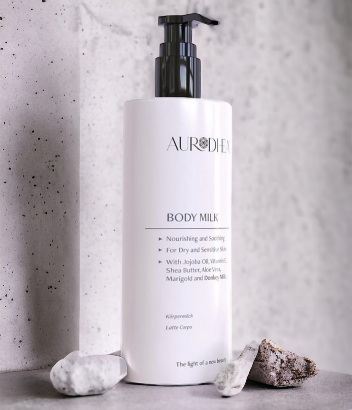 LAIT CORPS AU LAIT D’ ANESSE - 260 ML Enrichi en huile de Jojoba, Vitamine E, beurre de Karité, Aloe Vera et Calendula I COD.: LA02B