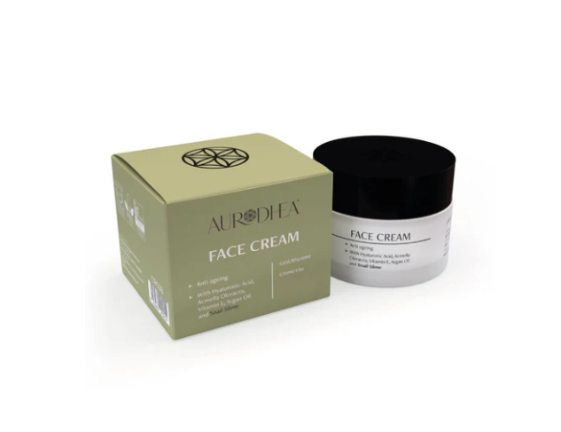 Crème visage anti-âge à la bave d’escargot - 50 ml Enrichie Acide hyaluronique, Acmella Oleracea, huile d'Argan et vitamine E I Cod.: CR02B