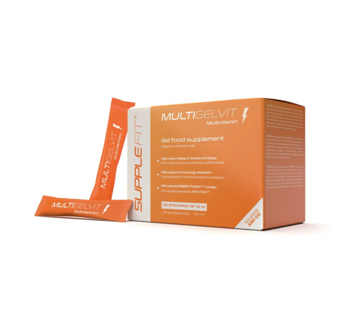 MULTIGELVIT - complément alimentaire multivitaminé en gel - 300 ml Avec mélange breveté IPERVITAMY™ I Cod.: INTB026