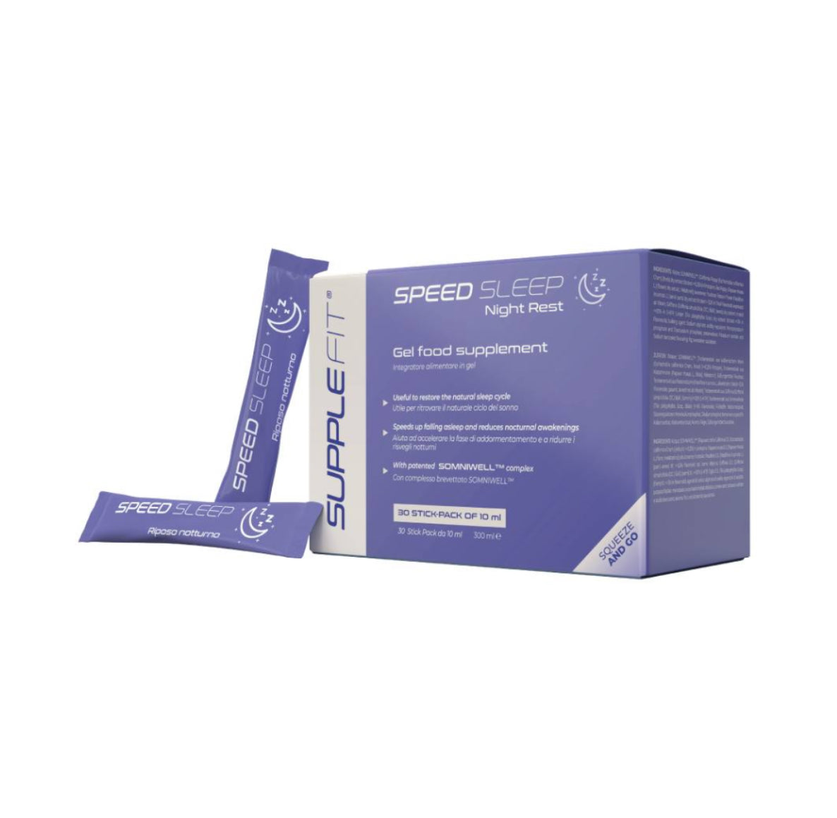 SPEEDSLEEP - Complément alimentaire en gel à base de Mélatonine - 300 ml Avec un mélange breveté SOMNIWELL™ I Cod.: INTB028