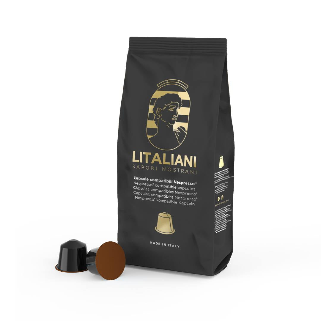 BOISSON EN CAPSULES COMPATIBLES NESPRESSO® - « NOCCIOLINO » (NOISETTES) 15 PZ I COD.: LIT0044