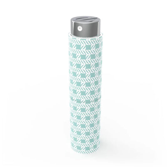 Étui à parfum de poche  – Blanc et turquoise