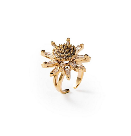 Bague M'ama, Non m'ama plaquée or 24 carats - Cod.: BIGAG011
