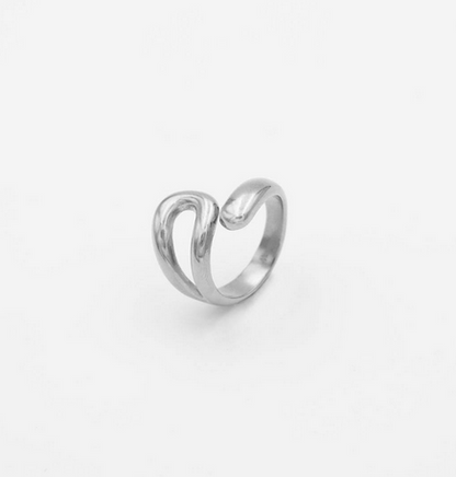 Bague « Modern Hug » en acier inoxydable - Cod.: BIGAS095