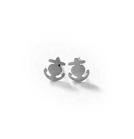 Boucles d'oreille ancre d'amour en acier 316 - Cod.: BIGOA010