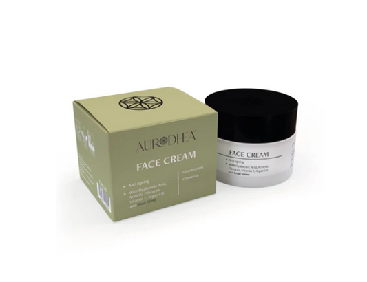 Crème visage anti-âge à la bave d’escargot - 50 ml Enrichie Acide hyaluronique, Acmella Oleracea, huile d'Argan et vitamine E I Cod.: CR02B
