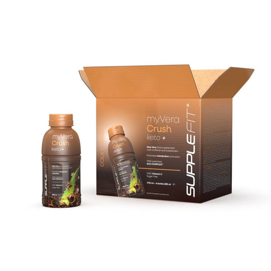 MYVERA CRUSH Keto + | Complément alimentaire avec caféine et édulcorants en bouteille unidose de 285 ml (6 bouteilles) - 1710 ml I  Cod.: INTA005-06