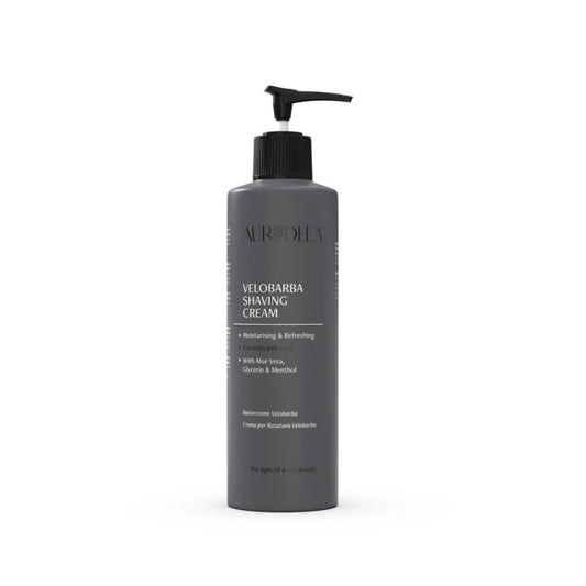 CRÈME À RASER VELOBARBA - 260 ML Enrichie en Aloe Vera, Glycérine et Menthol I COD.: CRU003B