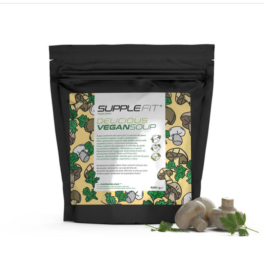 DELICIOUS VEGAN SOUP PROTÉINES VÉGÉTALES, CHAMPIGNONS ET PERSIL – AVEC PAPAMELINA™ I COD.: SU0025