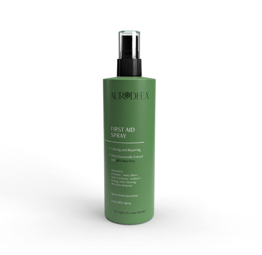 SPRAY DE PREMIERS SECOURS AVEC DE 98% ALOE VERA - 150 ML Enrichi avec de l'extrait de camomille I COD.: CR23B