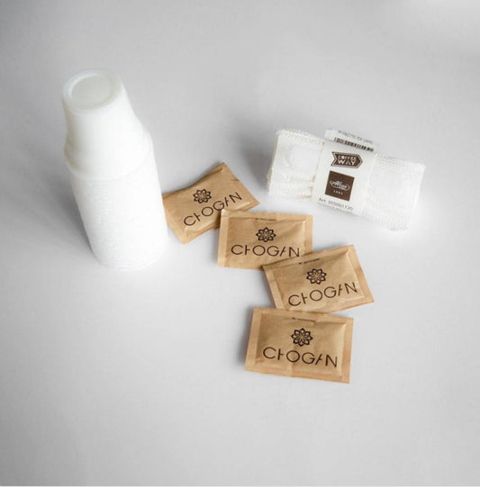 KIT 100 PCS (SUCRE DE CANNE, LANGUETTES, GOBELETS) POUR CAFÉ I COD.: CFKIT01