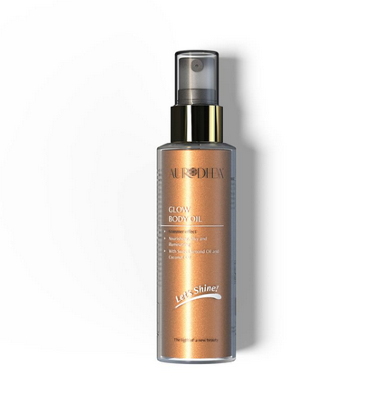 GLOW BODY OIL - huile nourrissante, soyeuse , illuminatrice et pailletée - 100 ml Enrichi en huile d'Amande douce et huile de noix de Coco I Cod.: U20B